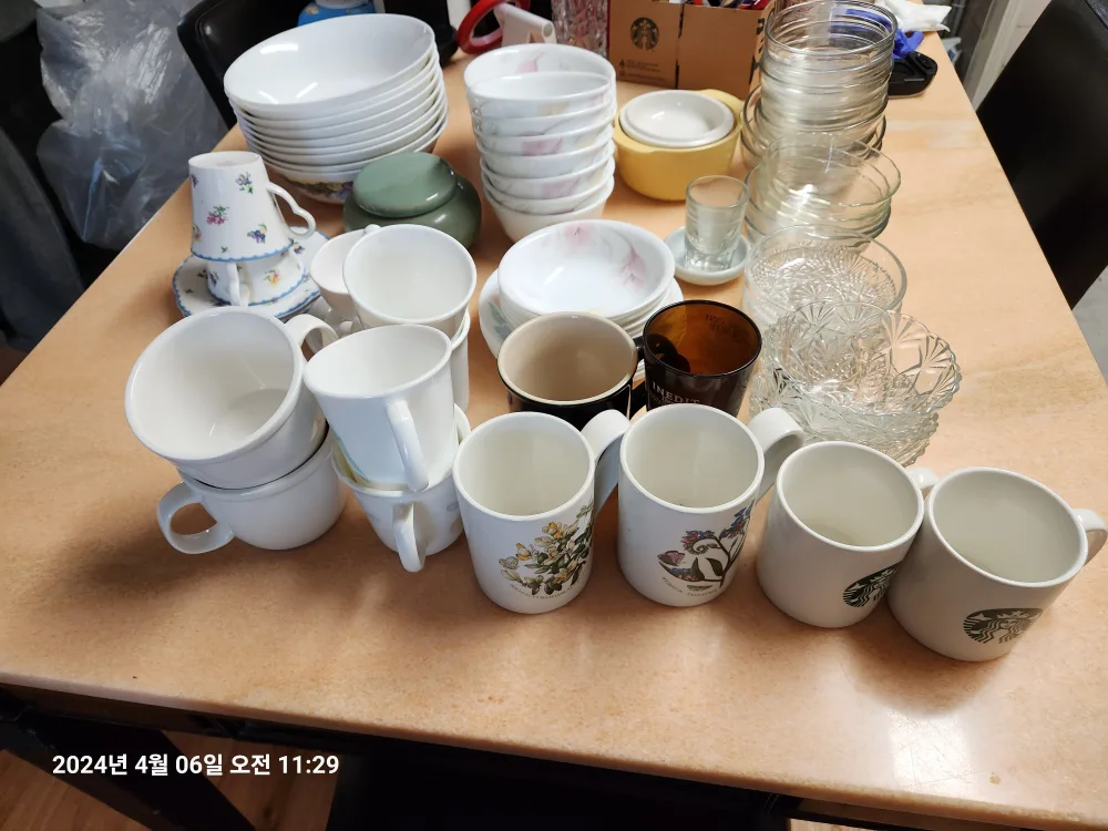 중고 그릇및컵
