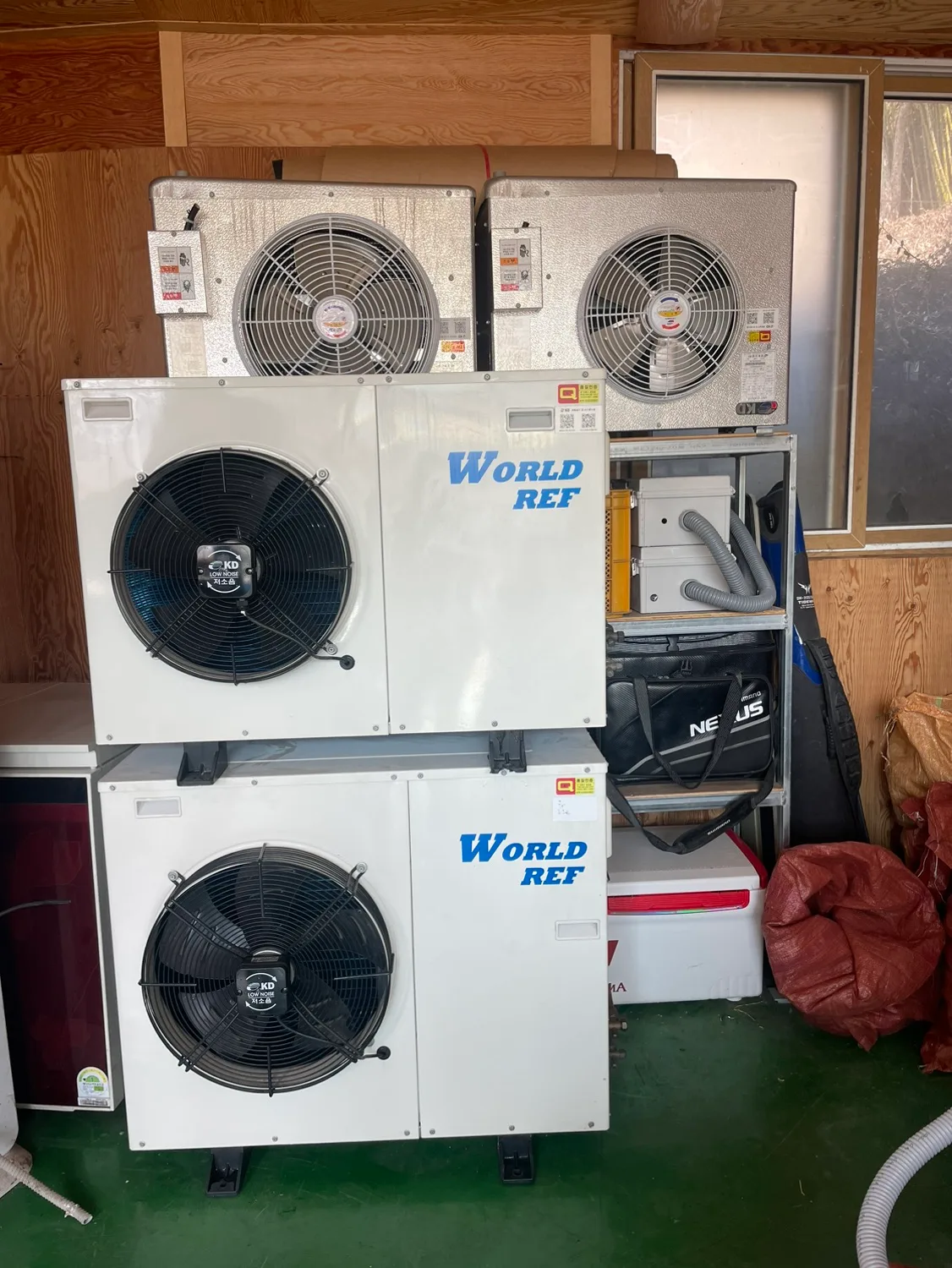 저온저장고 2마력,3마력 중고세트 판매