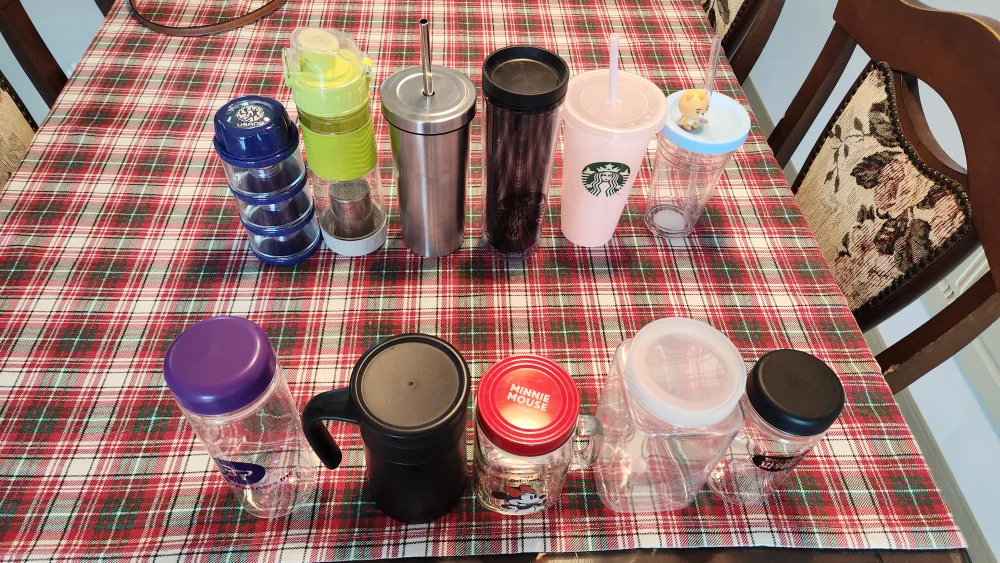 중고 스벅 외 다용도 텀블러 일괄(10개)