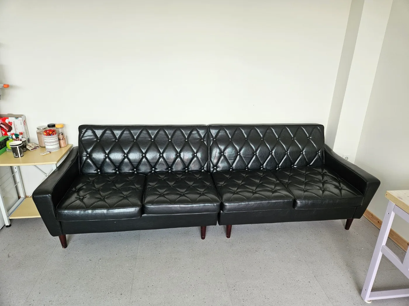 ♤분위기 업!업!  블랙 4인쇼파♧