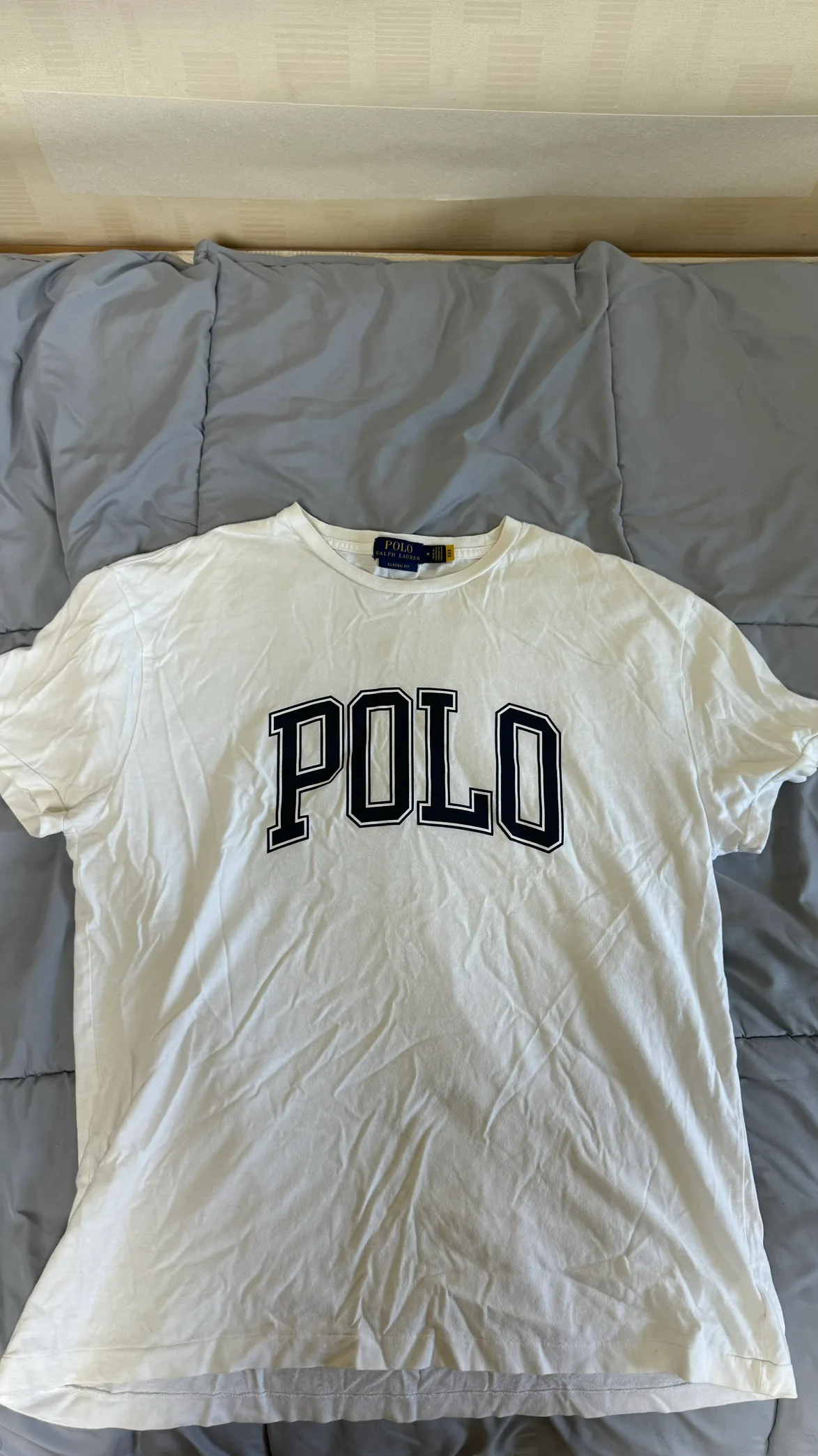 폴로 랄프로렌 POLO 로고 반팔 티셔츠 화이트 클래식핏 M