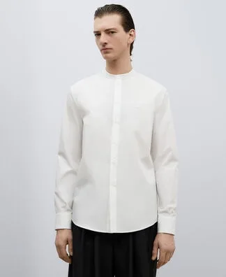 아돌포 도밍게즈 남성 린넨 셔츠 차이나넥 화이트 3사이즈