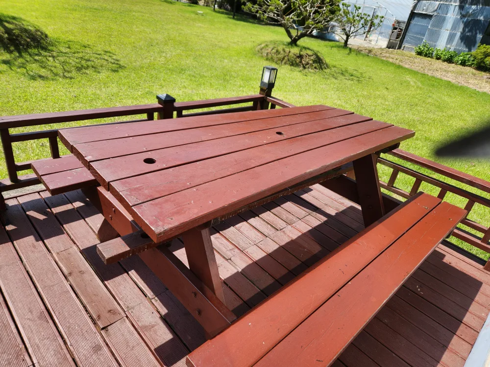 야외  중고탁자(방부목)판매