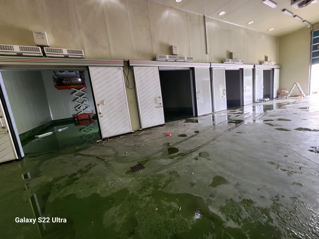 중고냉동창고저온저장고방열문양계슬라이딩도어