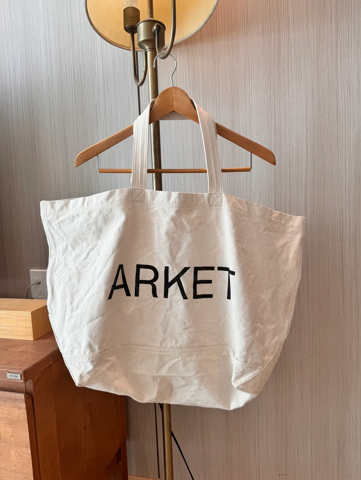 아르켓 캔버스 토트백/ 중고