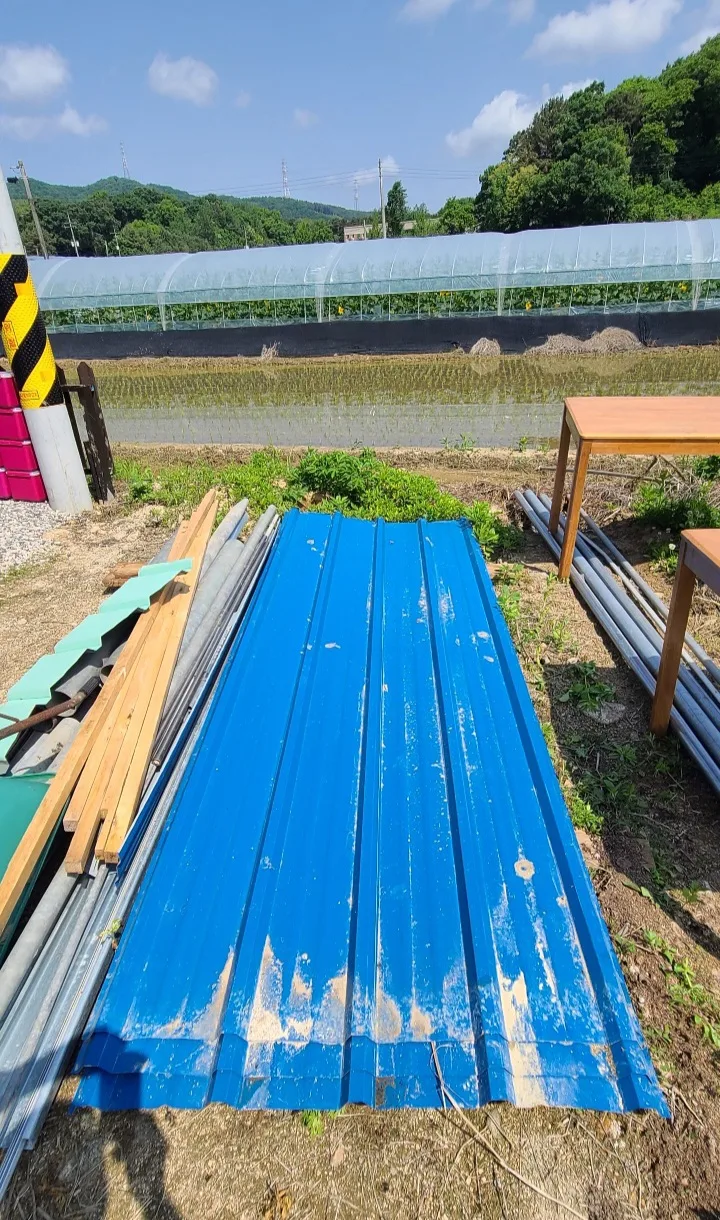 중고칼라강판 1m×3m 43장 팝니다