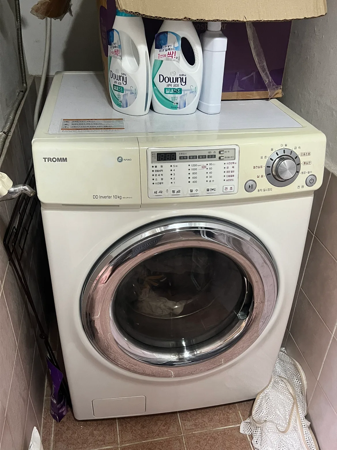 건조+세탁 엘지트롬드럼세탁기 10kg
