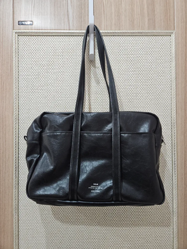 [중고] 노이에 레더 보스턴백(블랙)