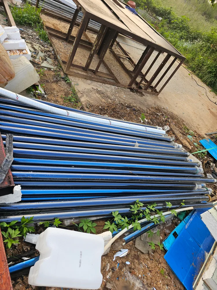 지붕설치했던중고태양열유리관나눔합니다