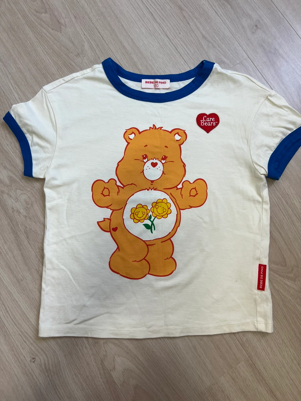베베드피노X케어베어 반팔티셔츠/중고 120사이즈