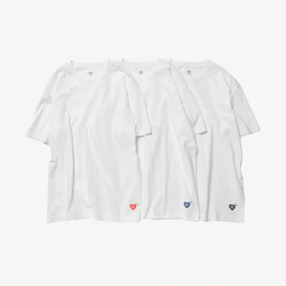 휴먼메이드 기본 레이어드 반팔 티셔츠 3 pack 세트 낱개 소분 판매