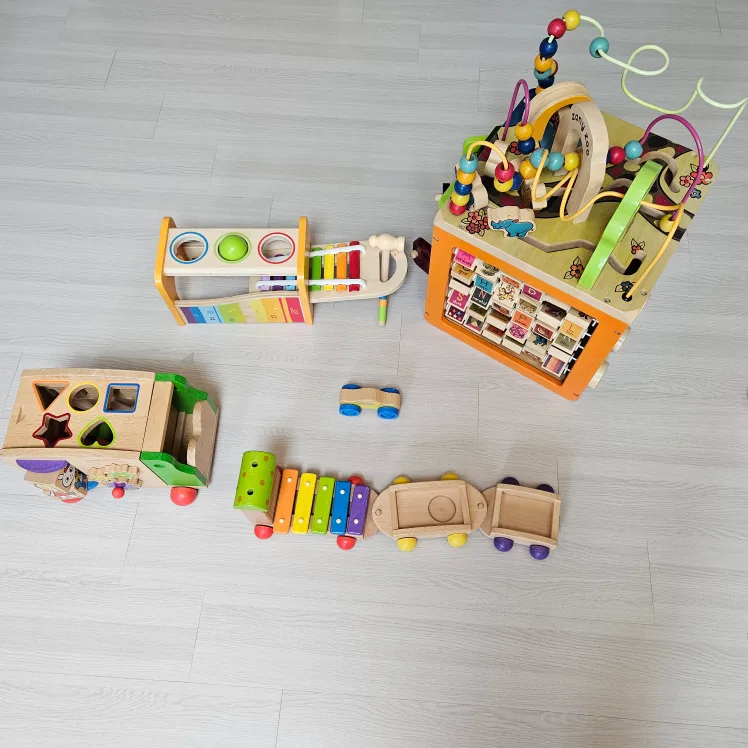 돌전후 원목 장난감들(하페 실로폰 포함)