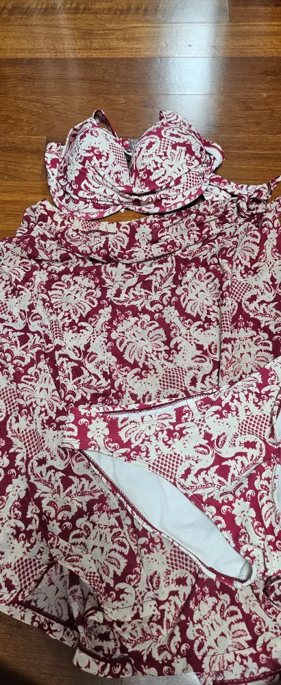 엘르 여성 비키니 스커트 수영복