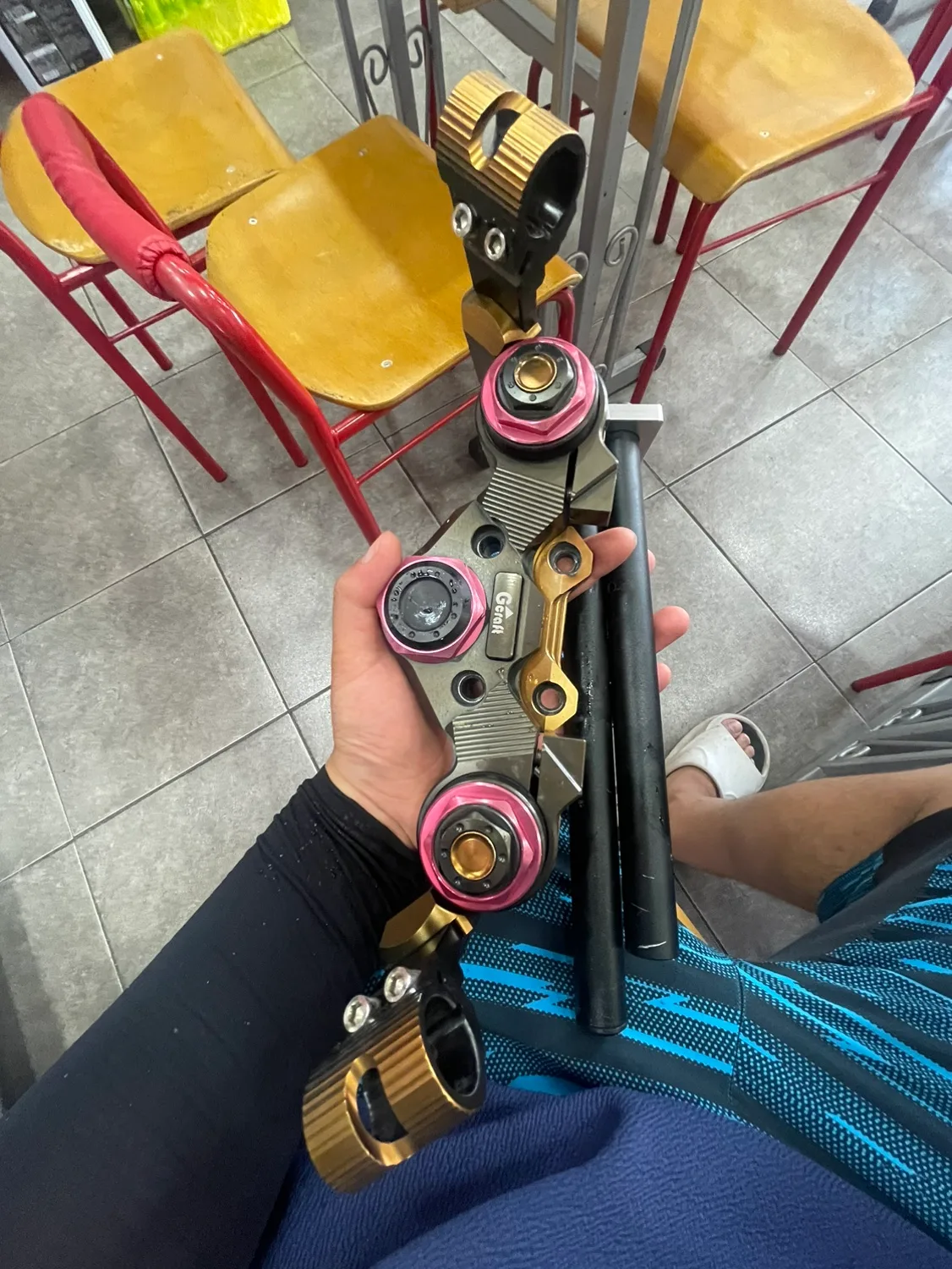 쉐퍼핸들이랑 익실중고 머플러 같이 팔아요