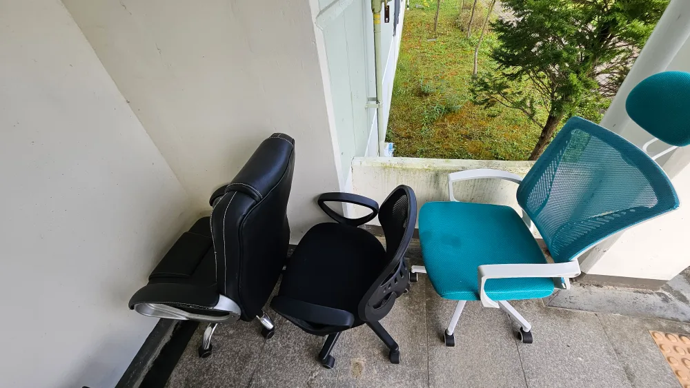 사무용의자 중고 3개