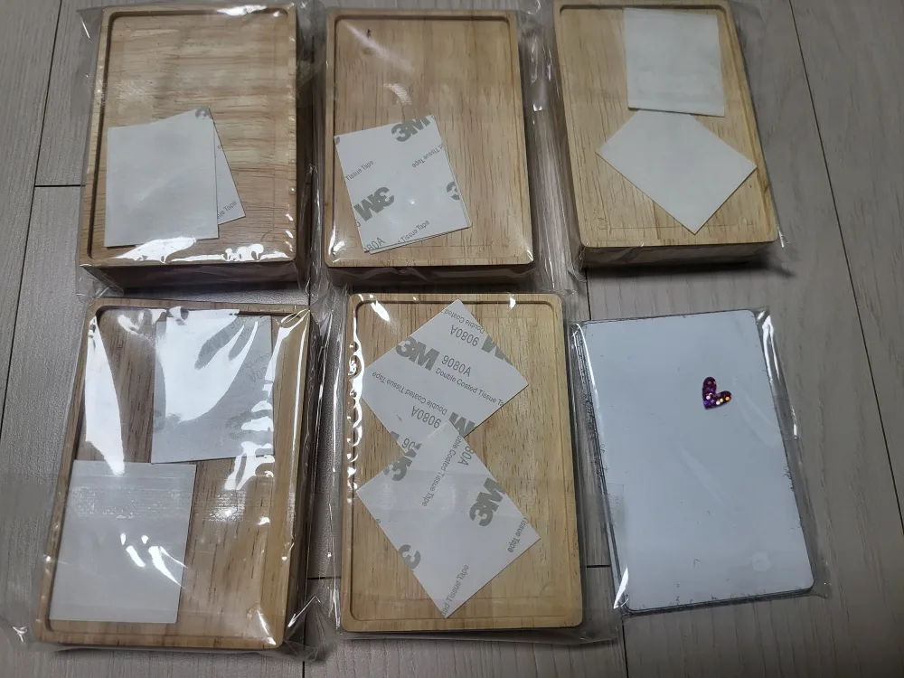 승화나라 전사 용품 6cm x 9cm 포토 무광 전사용 나무액자 만들기 세트 5개 일괄판매