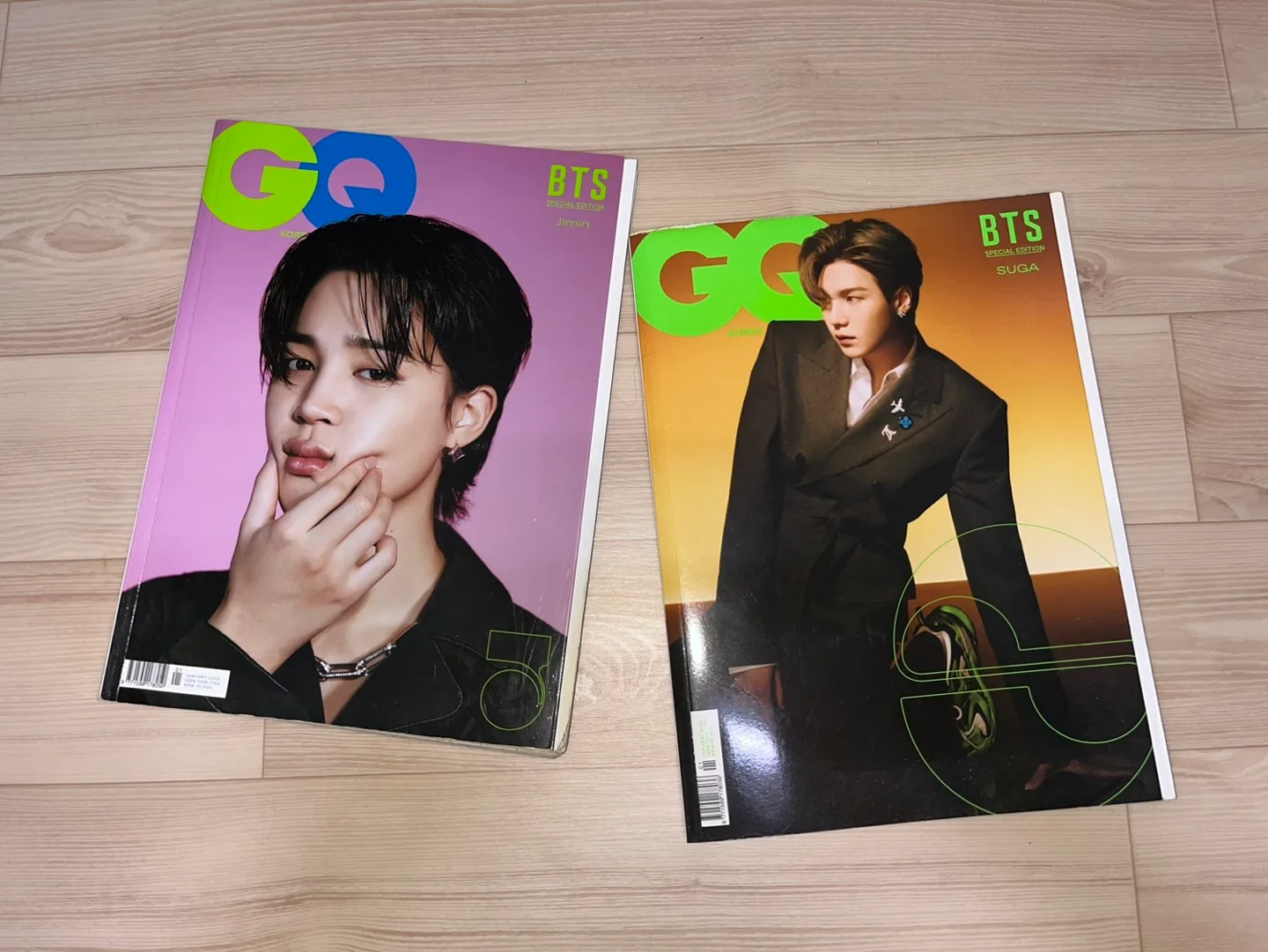 BTS GQ 화보 잡지 / 방탄소년단 지큐 화보 잡지 / 지민 / 슈가 / 아이돌 굿즈 / 중고 잡지
