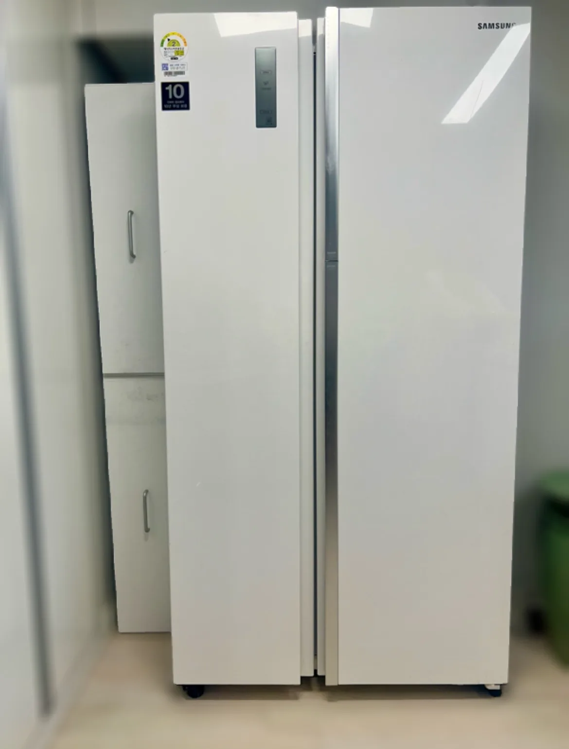 (중고)삼성 양문형 냉장고 푸드쇼케이스+슬라이딩 수납장