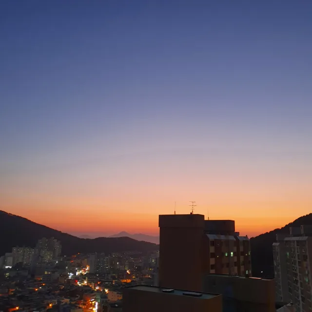 노을빛하늘